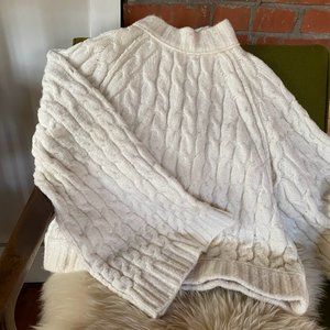 Chunky cream cable sweater